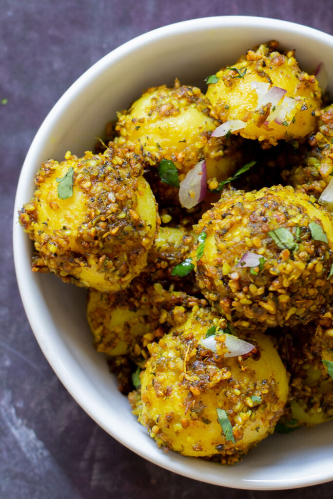 Indian Peanut Sesame Potatoes