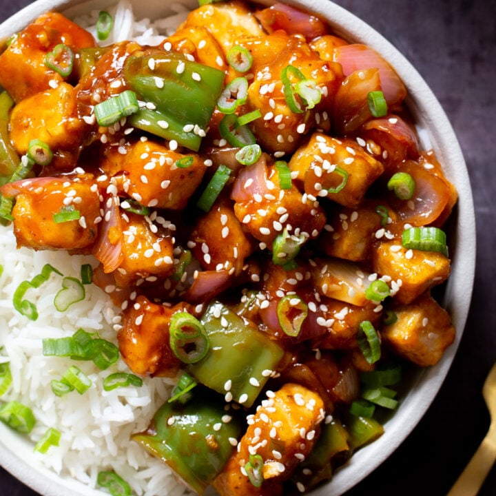 Vegan Honey Chilli Tofu (OnePan!)