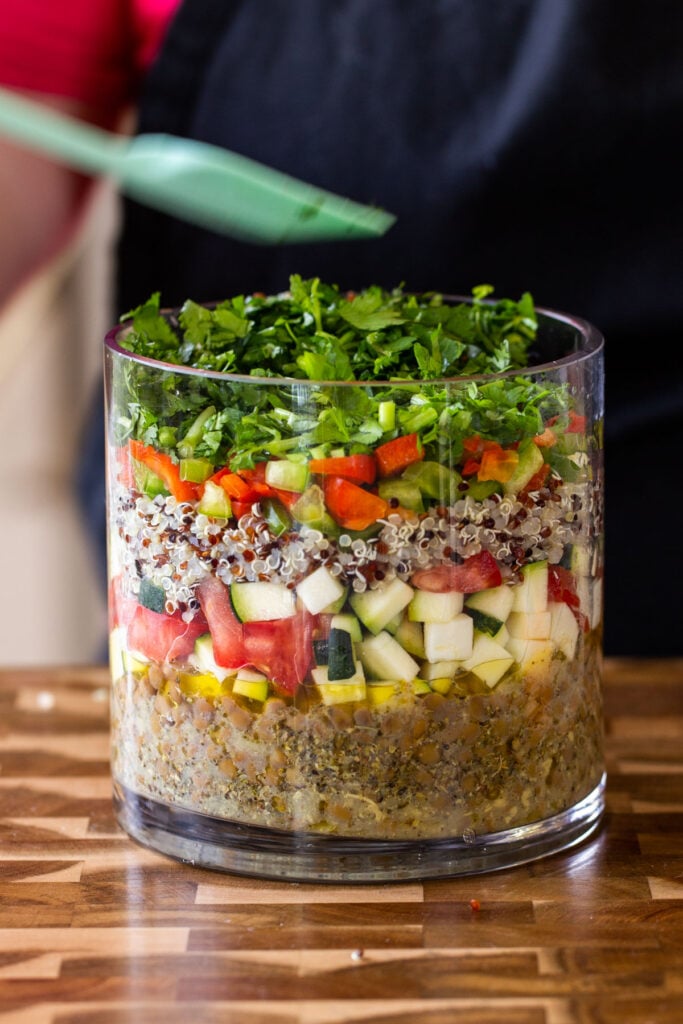 Easy Lentil Quinoa Salad with Herbed Vinaigrette