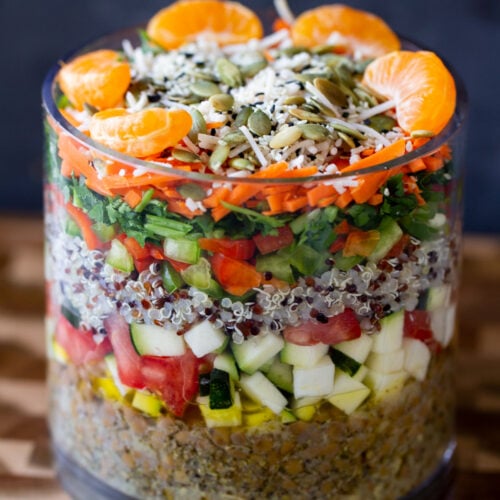 Easy Lentil Quinoa Salad with Herbed Vinaigrette
