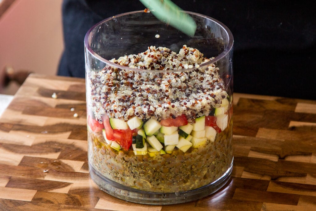 Easy Lentil Quinoa Salad with Herbed Vinaigrette