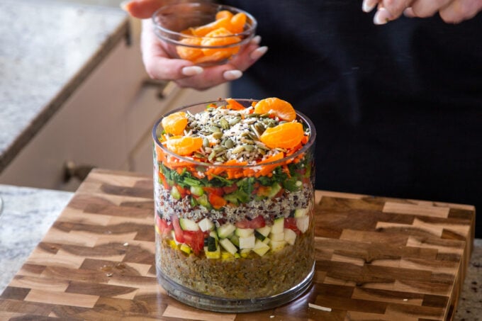 Easy Lentil Quinoa Salad with Herbed Vinaigrette