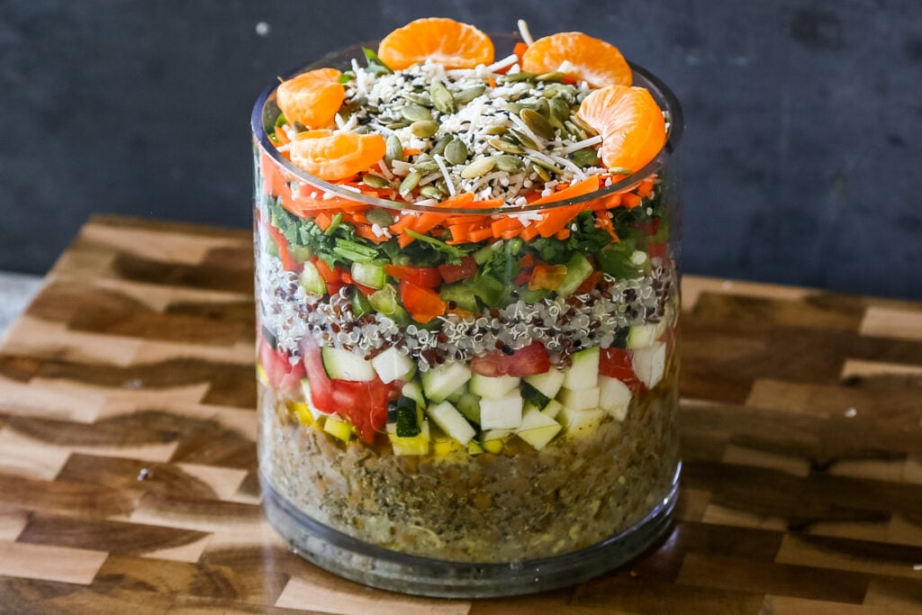 Easy Lentil Quinoa Salad with Herbed Vinaigrette