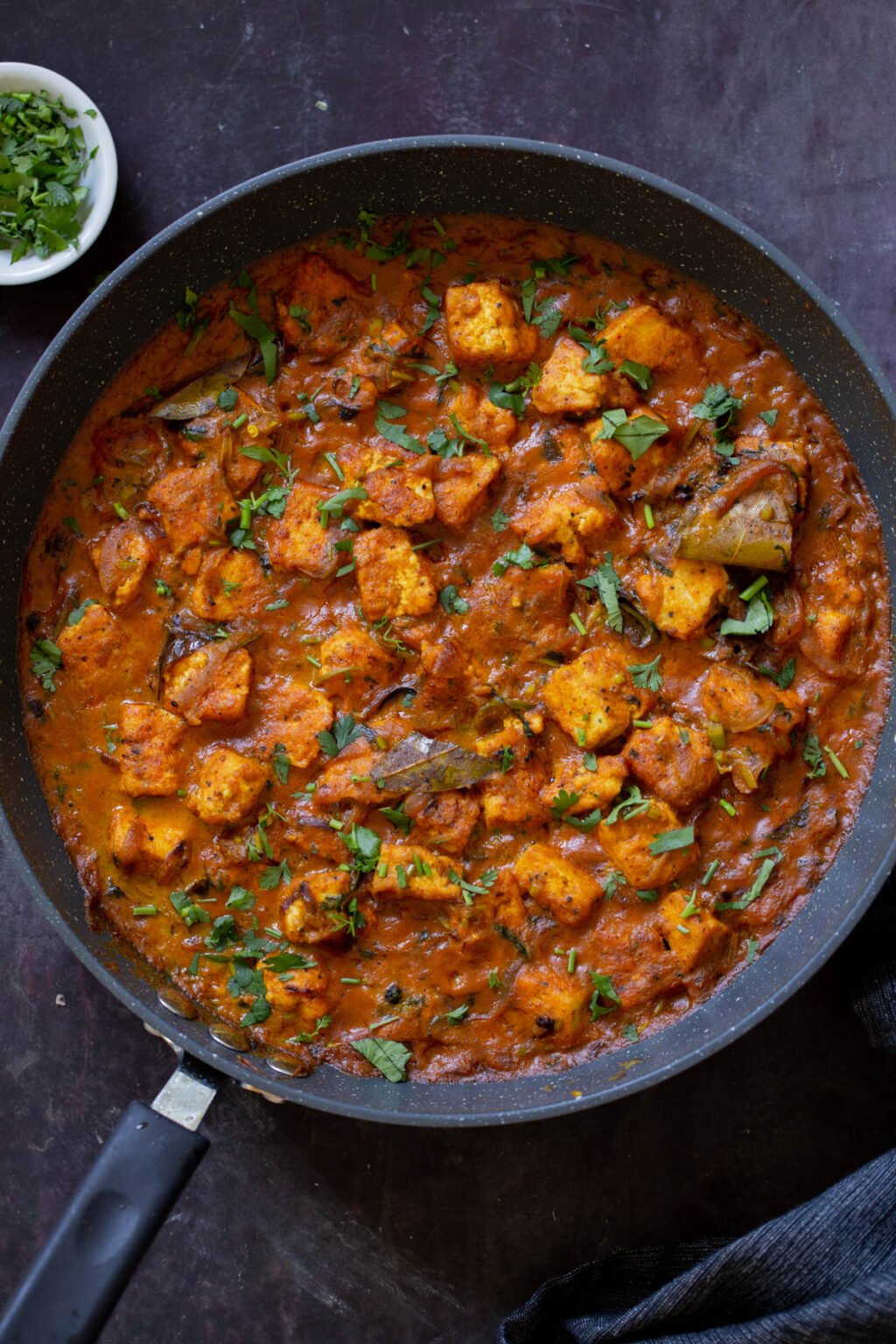 Tofu Pepper Fry (South Indian onion black pepper curry)