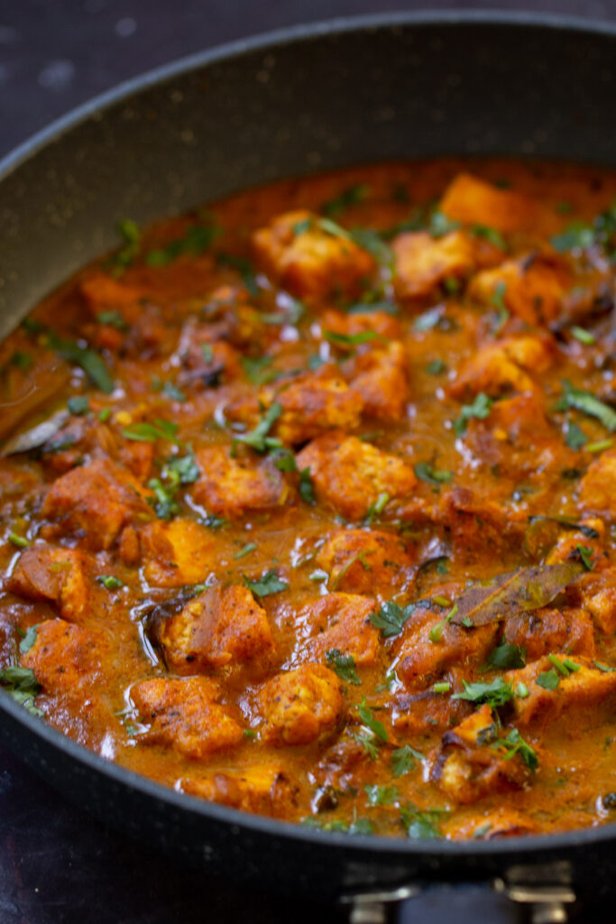 Tofu Pepper Fry (South Indian onion black pepper curry)