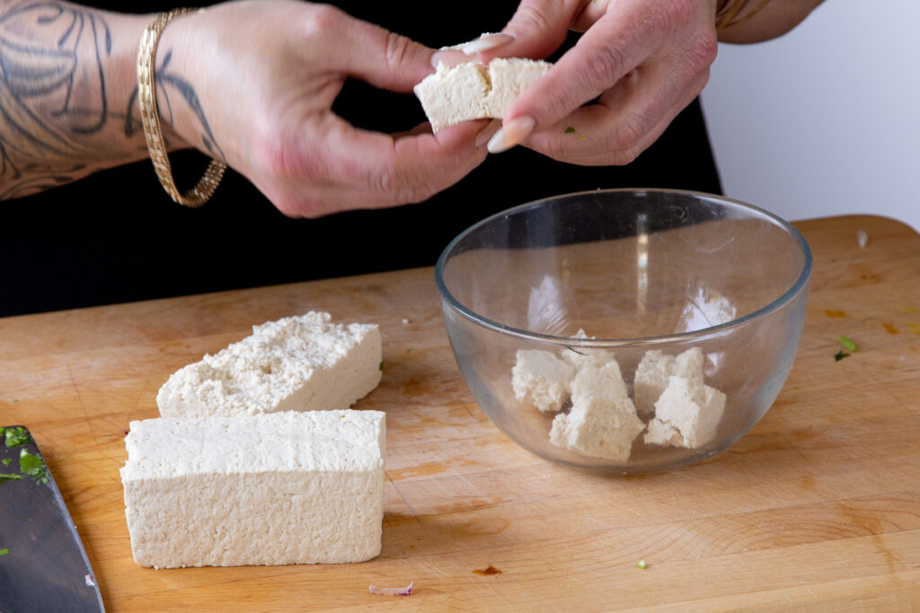 Tofu Pepper Fry (South Indian onion black pepper curry)