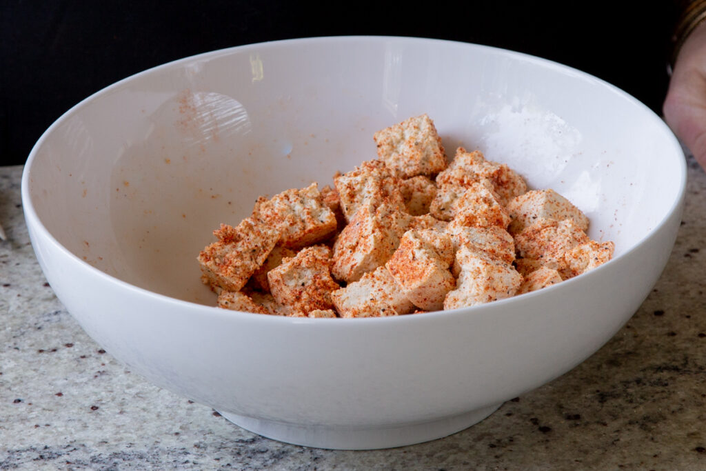 Tofu Pepper Fry (South Indian onion black pepper curry)