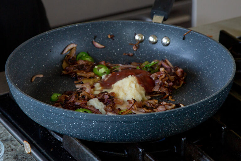 Tofu Pepper Fry (South Indian onion black pepper curry)