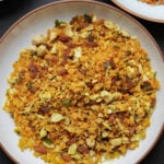 Indian-spiced savory lentil granola in a bowl