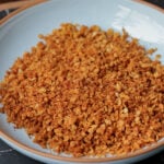 bowl of nacho cheese savory lentil granola