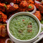 mint chutney served with the tofu Koliwada
