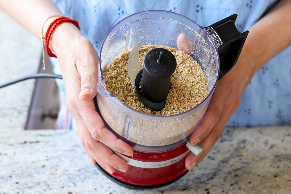 Sunflower, coriander, and fennel seeds ground into a powder.