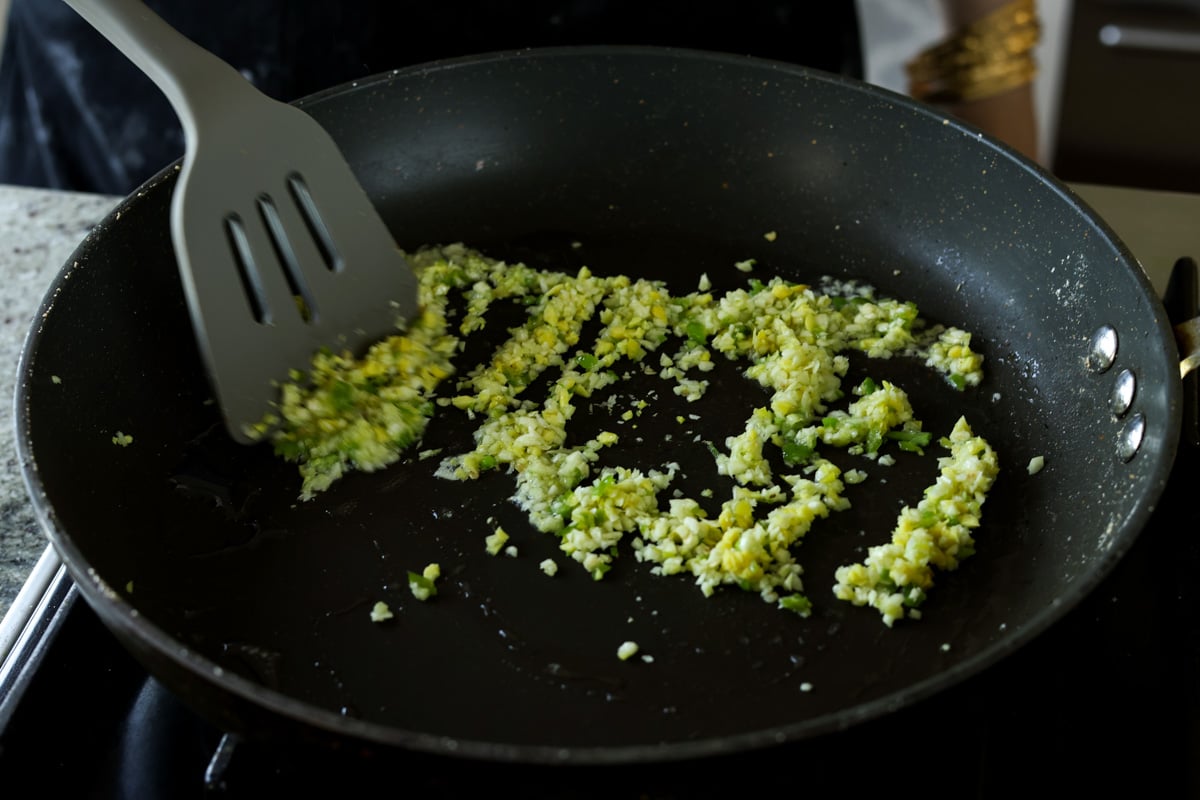 cooking the aromatics