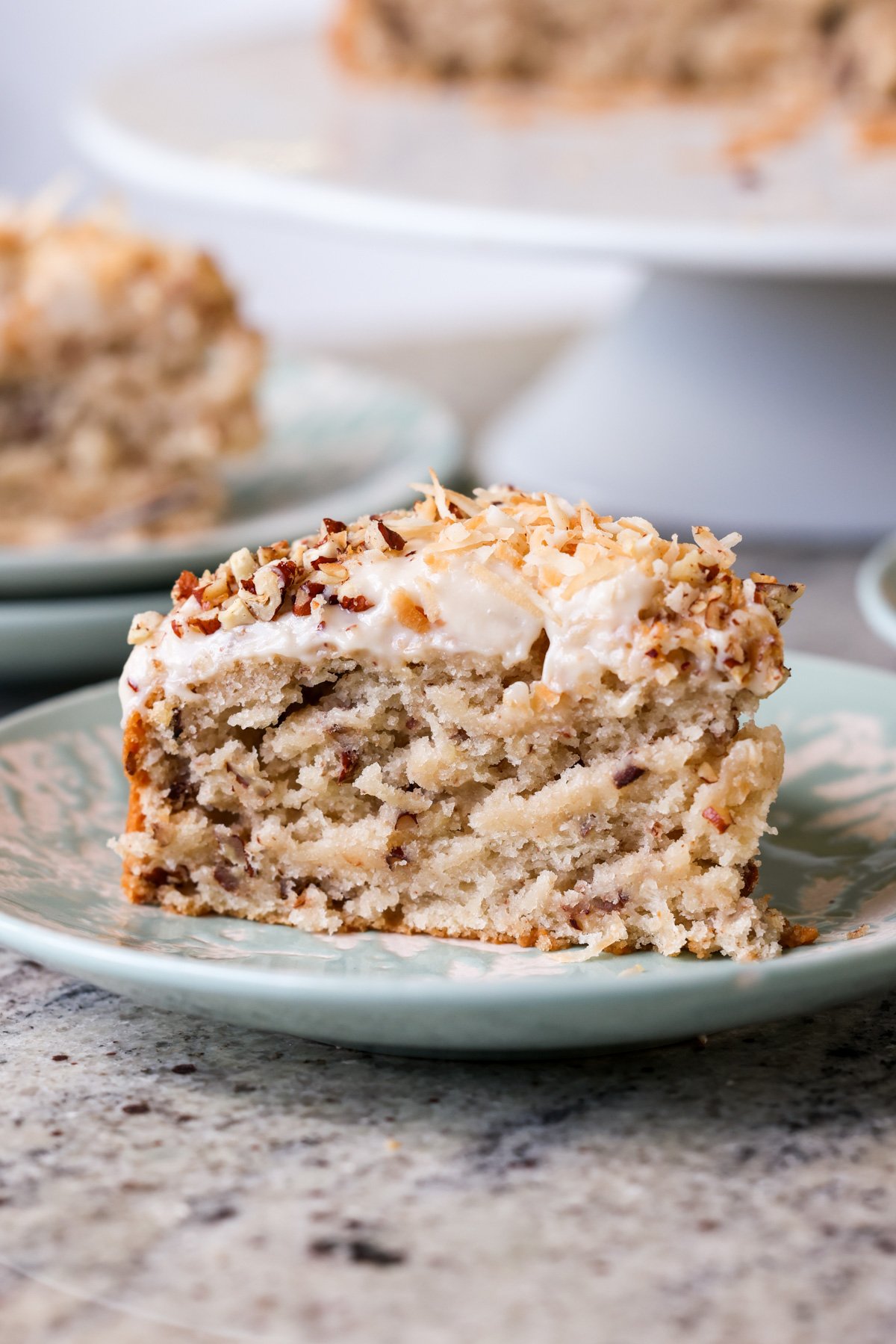 slice of Italian wedding cake on a plate