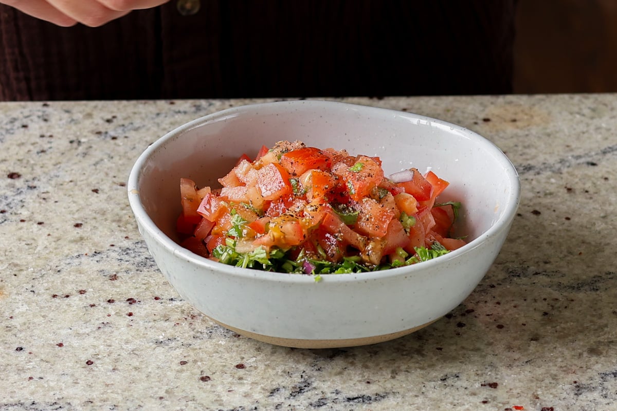 bowl of pico de gallo