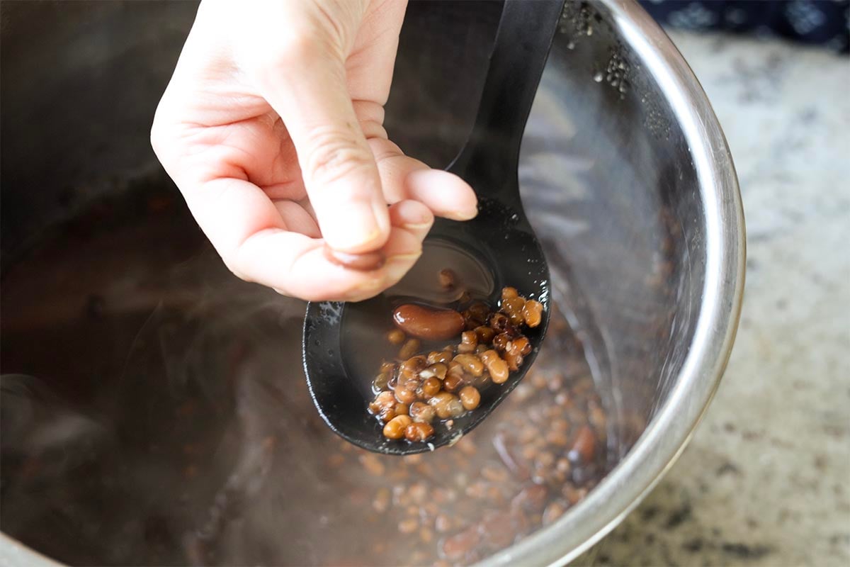 cooked beans in the Instant Pot