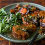 sun dried tomato roast with a bite taken out