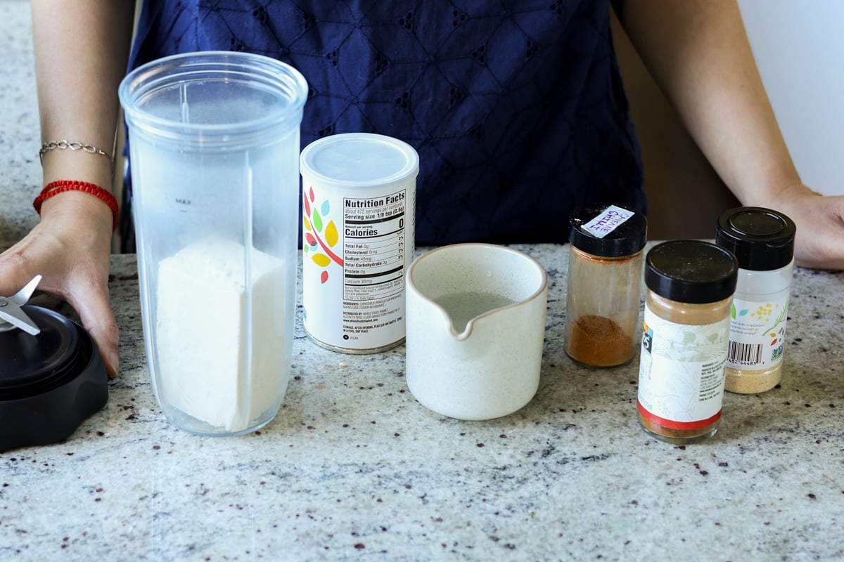 tofu chips ingredients on the kitchen counter