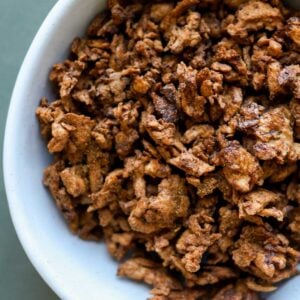 soy curls crisps in a bowl