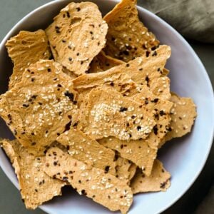 tofu chips in a bowl