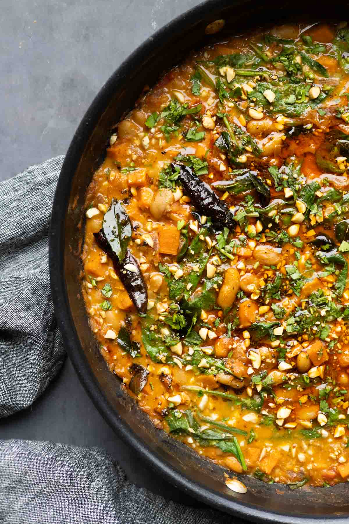Western Indian-Inspired White Bean Sweet Potato Stew