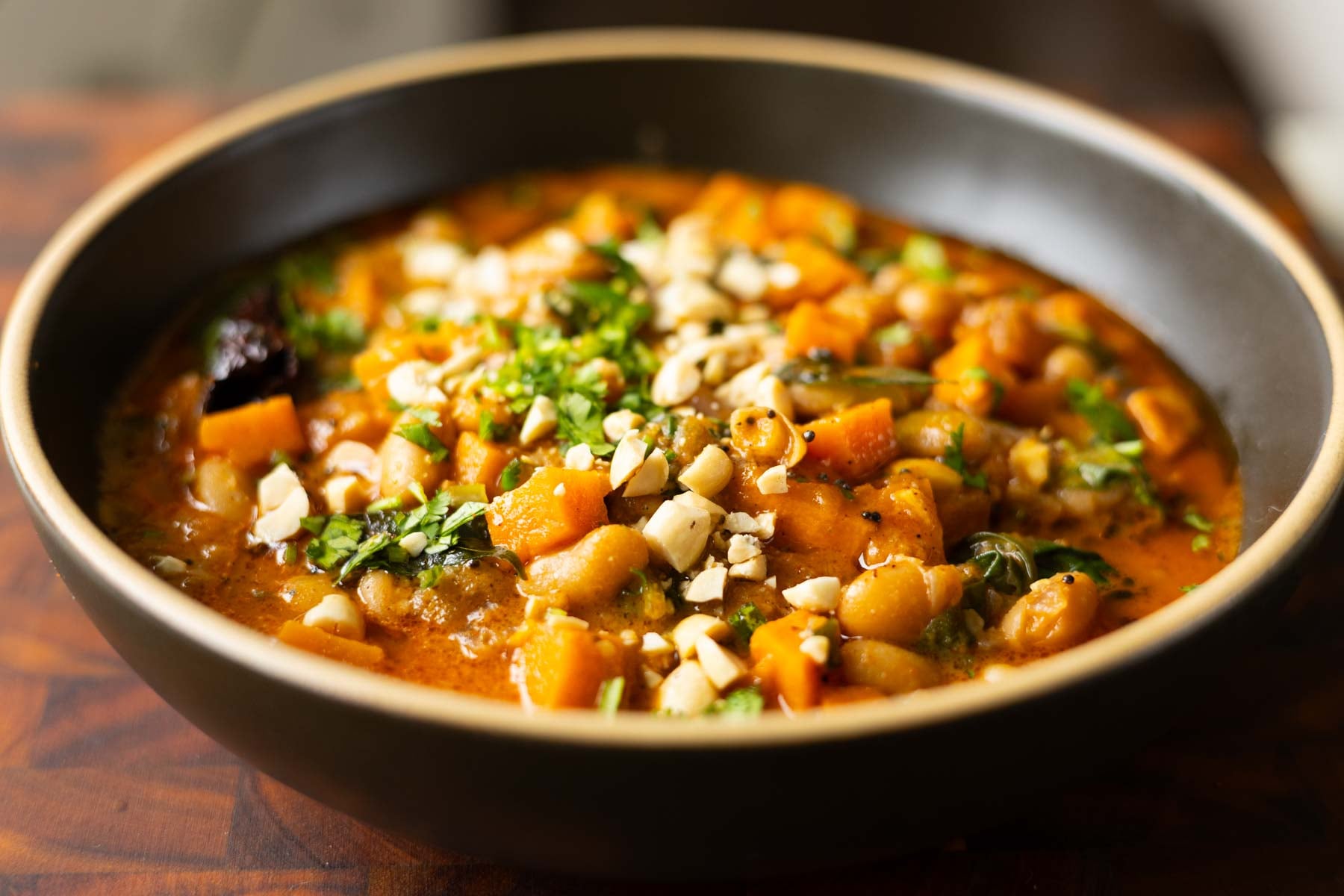 bowl of Indian-inspired white bean stew