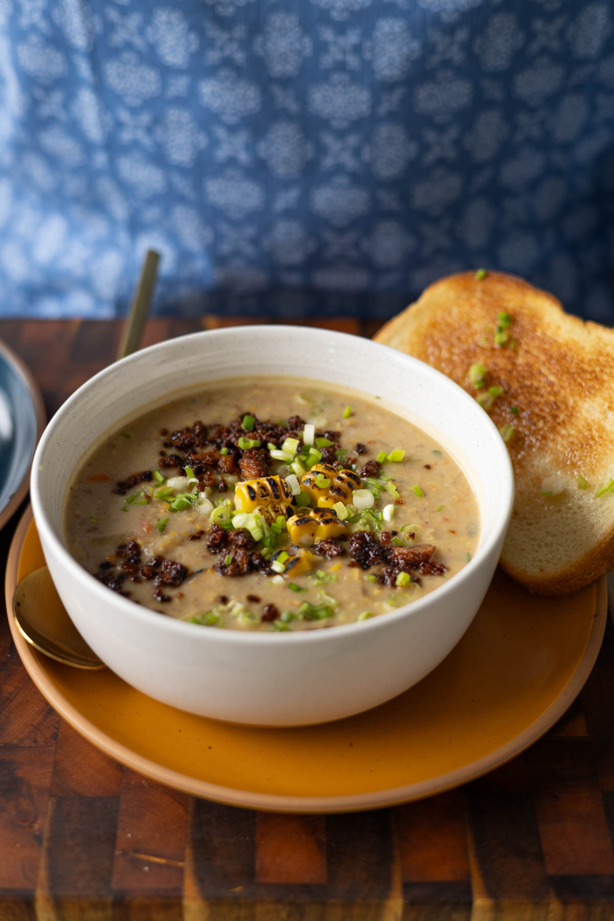 Chowder Rso Bit Creamy Corn Chowder with Smoky Tofu Bacony Bits