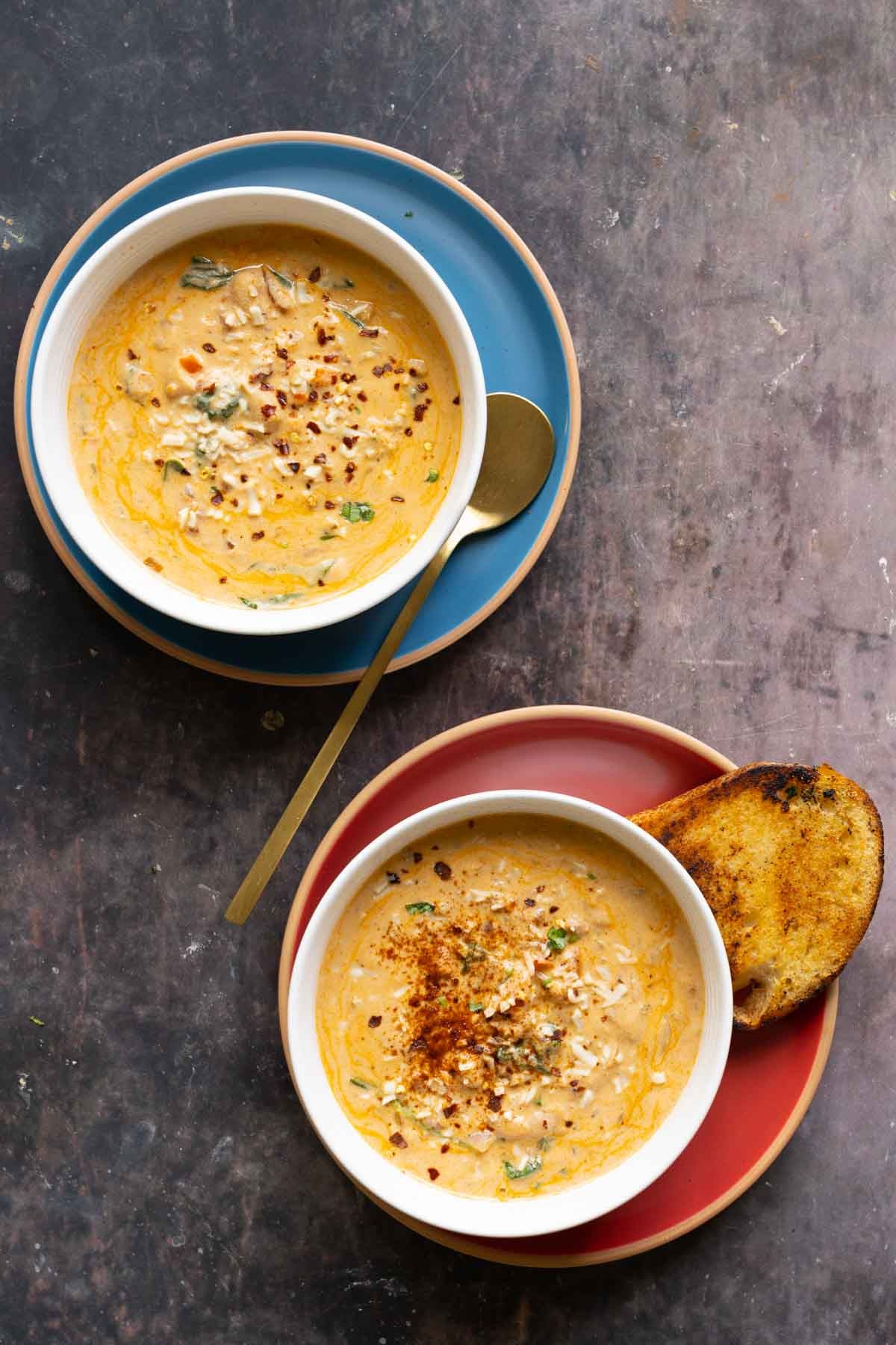 bowls of marry me white bean soup