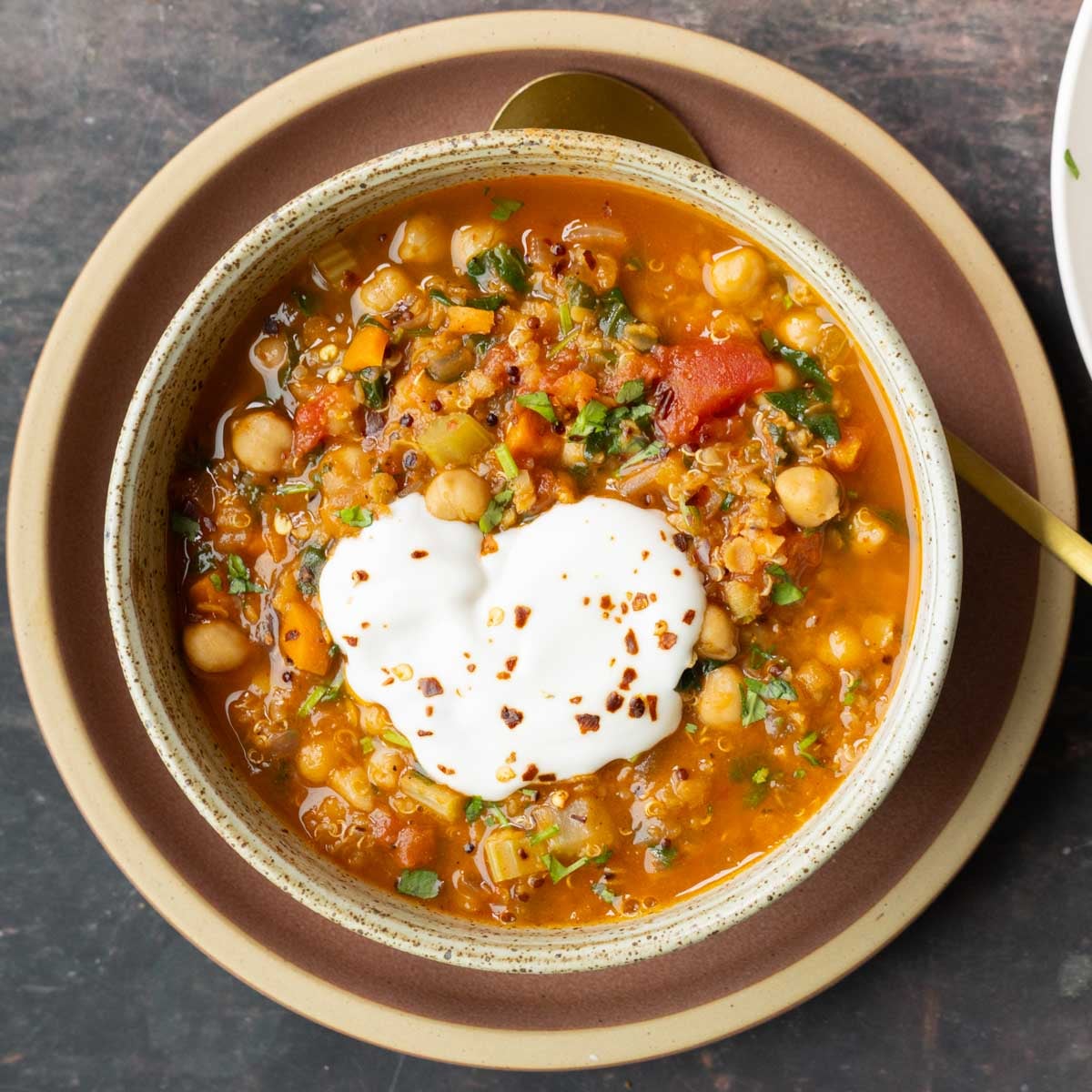 Moroccan Harira with Chickpeas and Lentils (1-pot)