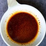 hot maple in the pan after cooking